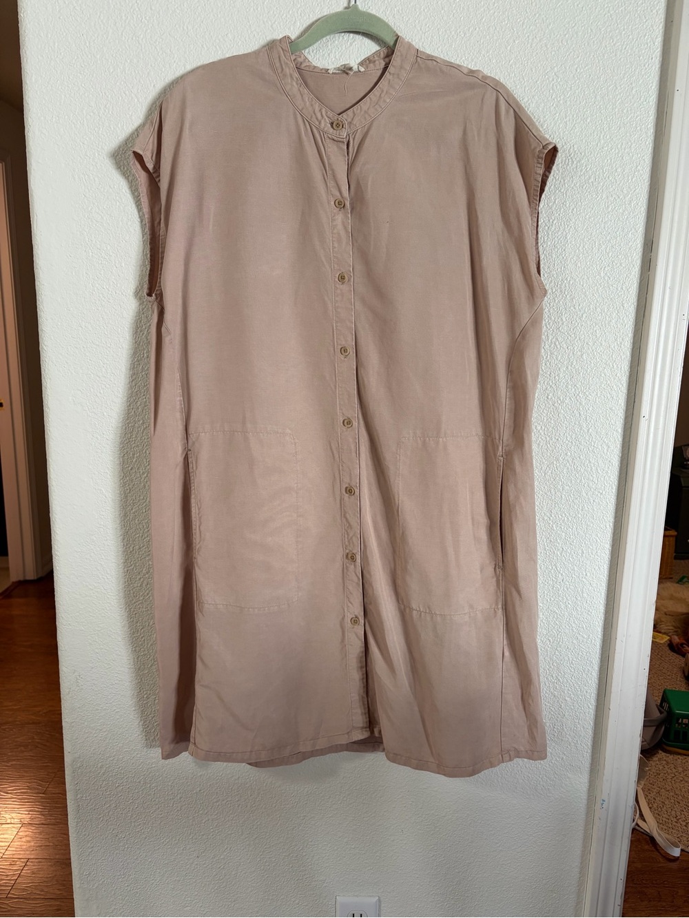 Eileen Fisher linen blend dress size XL Beige